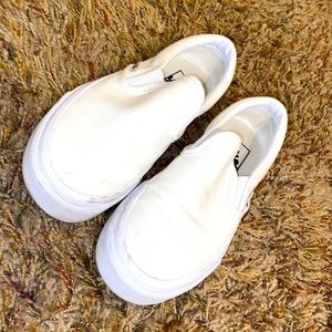 White Slip on Vans